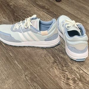 Blue adidas shoes 8.5